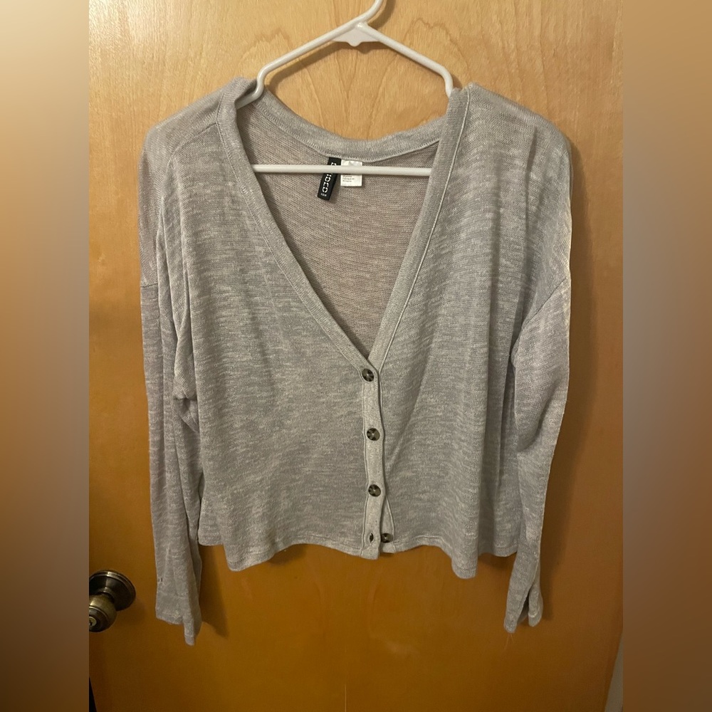 H&M grey cardigan